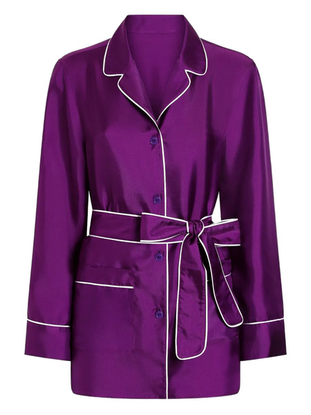  Dolce & Gabbana Silk Shirt - Purple 
