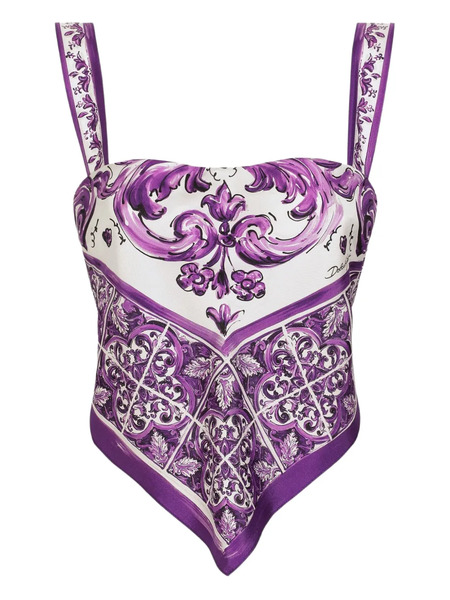  Dolce & Gabbana Silk Top - Purple 