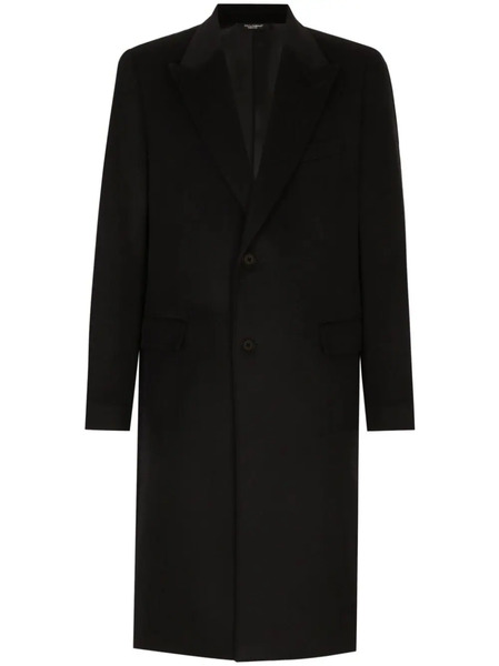  Dolce & Gabbana Single-breasted Cashmere Coat - Blue 