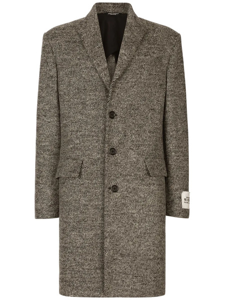  Dolce & Gabbana Single-breasted Melange Coat - Grey 