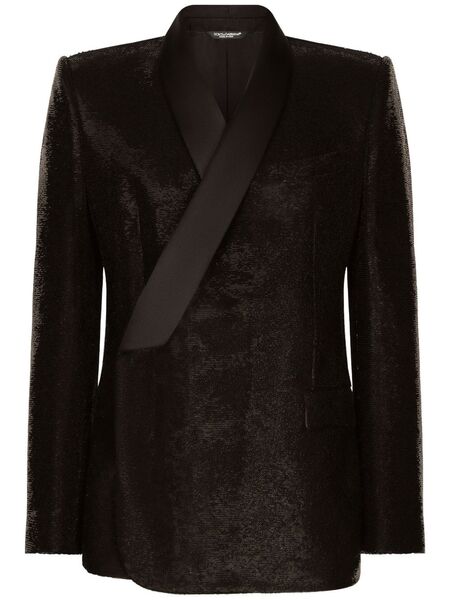 Dolce & Gabbana Single-breasted Sequin Blazer - Black 