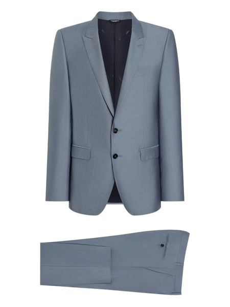  Dolce & Gabbana Single-breasted Wool And Silk Suit - Blue 