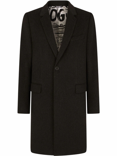  Dolce & Gabbana Single-breasted Wool-cashmere Coat - Grey 