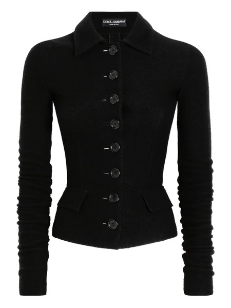  Dolce & Gabbana Single-breasted Wool Cloth Jacket - Black 