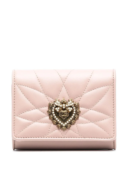  Dolce & Gabbana Small Devotion Logo-plaque Wallet - Pink 