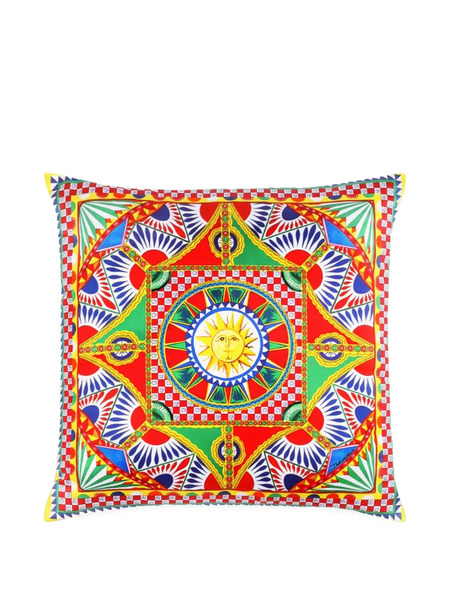  Dolce & Gabbana Small Duchess Patterned Cushion (45cm X 45cm) - Red 