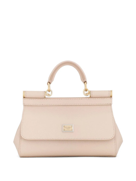  Dolce & Gabbana Small Sicily Leather Tote Bag - Pink 