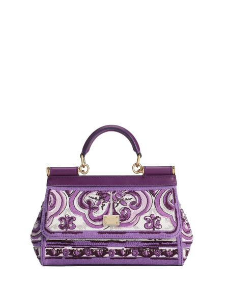  Dolce & Gabbana Small Sicily Tote Bag - Purple 