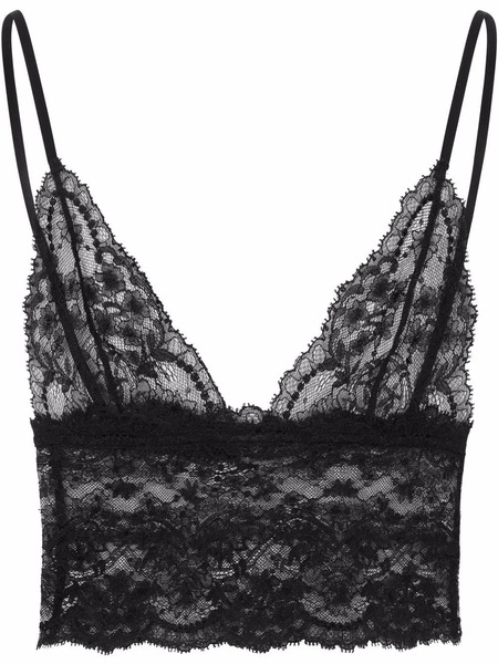 Dolce & Gabbana Spaghetti-strap Lace Bralette - Black 