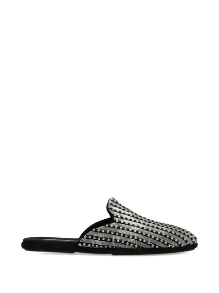  Dolce & Gabbana Stone-embellished Mules - Black 