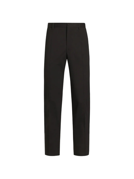  Dolce & Gabbana Stretch Wool Canvas Trousers - Black 