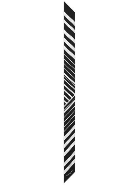  Dolce & Gabbana Striped Silk Headscarf - Black 
