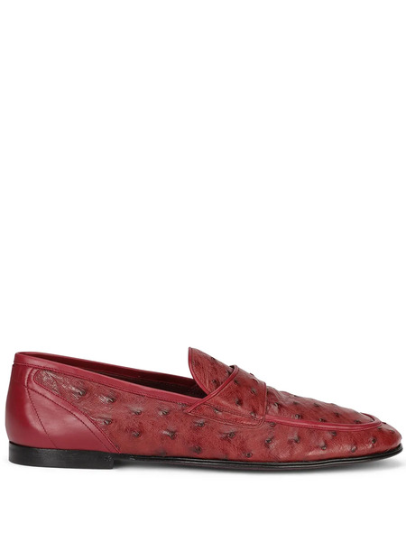  Dolce & Gabbana Textured Leather Loafers 