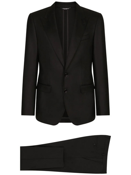  Dolce & Gabbana Two-piece Single-breasted Dinner Suit Set - Black 