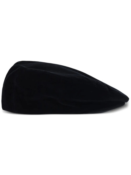  Dolce & Gabbana Velvet Flat Cap - Black 