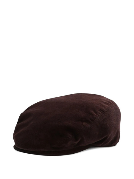  Dolce & Gabbana Velvet Flat Cap - Brown 
