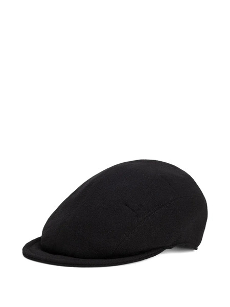  Dolce & Gabbana Wool Crepe Cap With Dg Coin - Black 
