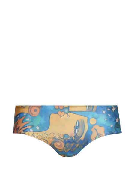  Donde Esteban Printed Bikini Bottom - Blue 
