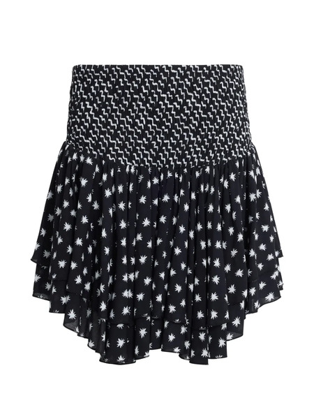  Donde Esteban Ruffled Mini Skirt - Black 