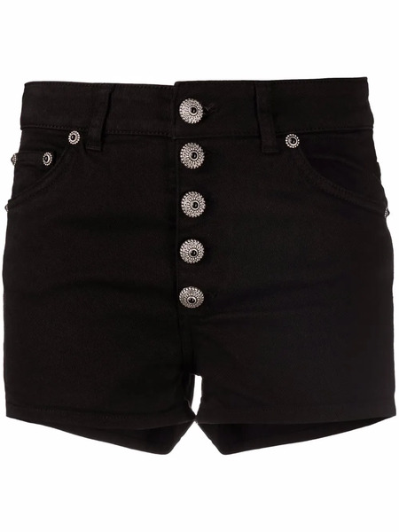  Dondup Button-detail High-waisted Shorts - Black 
