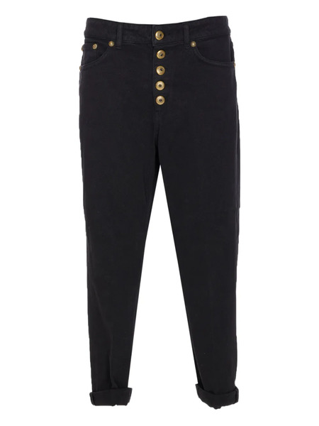  Dondup Button-fastening Logo-plaque Jeans - Black 