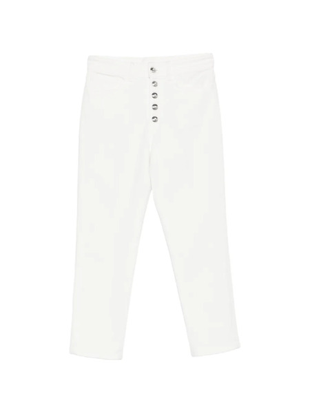  Dondup Buttoned Denim Jeans - White 
