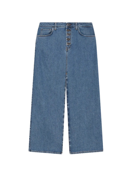 Dondup Buttoned Denim Skirt - Blue 