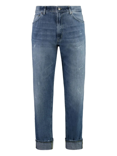 Dondup Distressed Cuffed Regular Jeans - Blue 