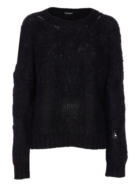  Dondup Embroidered Crewneck Sweater - Black 