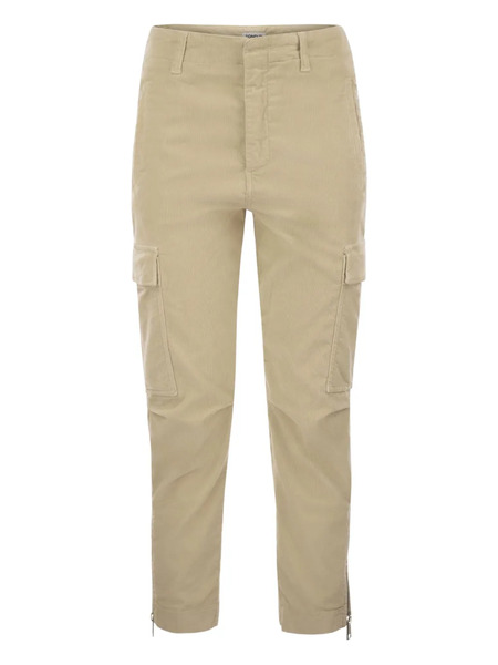  Dondup Eve Velvet Cargo Trousers - Neutrals 
