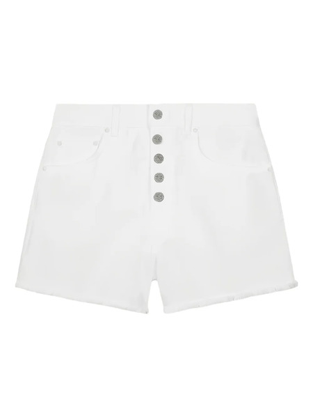  Dondup Frayed Buttoned-up Shorts - White 