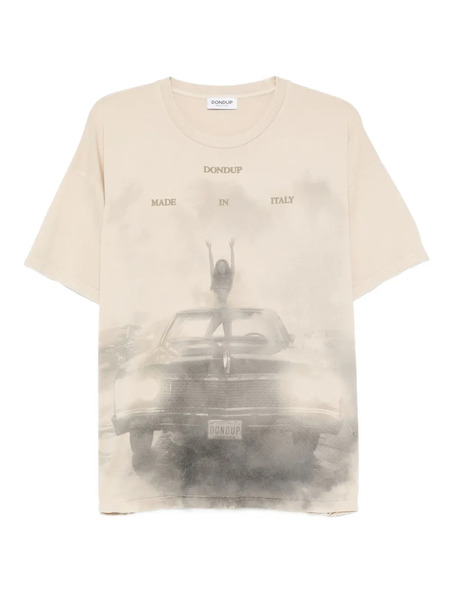  Dondup Graphic-print Cotton T-shirt - Neutrals 