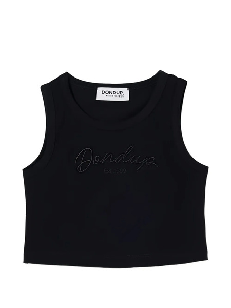  Dondup Kids Embroidered Sleeveless Top - Black 