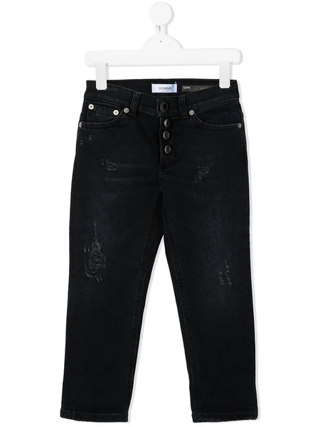 Dondup Kids High-rise Straight Jeans - Blue 