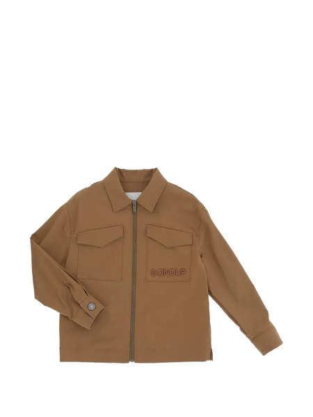  Dondup Kids Logo-lettering Jacket - Brown 