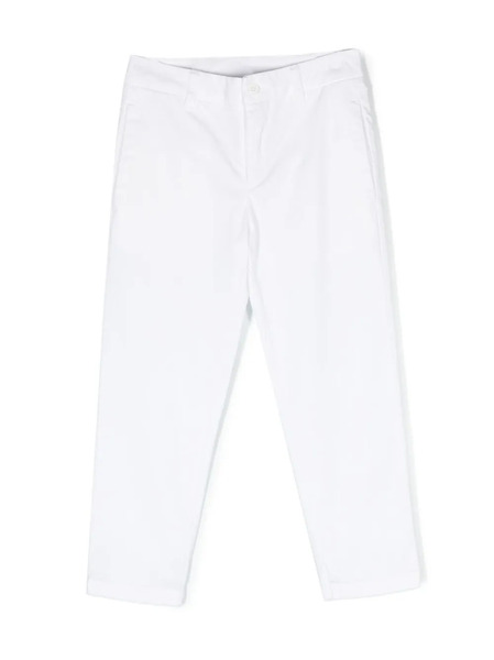  Dondup Kids Straight-leg Cotton Trousers - White 
