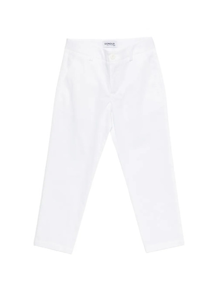  Dondup Kids Straight Leg Trousers - White 