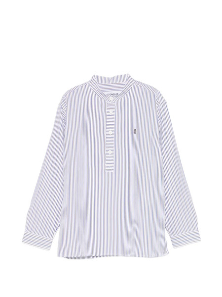  Dondup Kids Striped Collarless Polo Shirt - White 