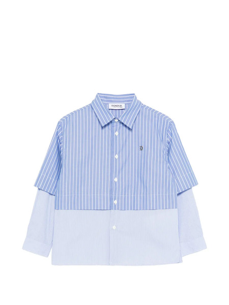  Dondup Kids Striped Two-tone Shirt - Blue 