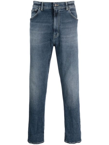  Dondup Logo-patch Straight-leg Jeans - Blue 