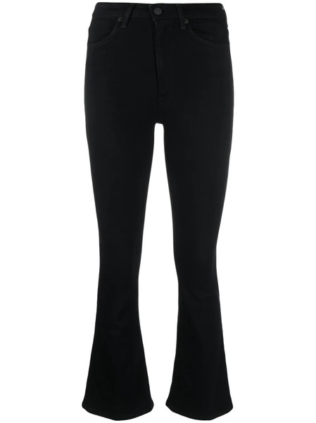  Dondup Logo-plaque Flared Jeans - Black 