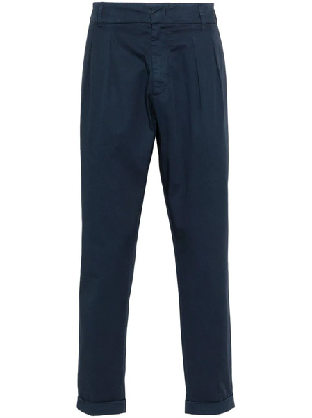  Dondup Logo-plaque Tapered Chinos - Blue 