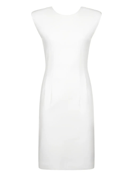  Dondup Padded-shoulder Midi Dress - White 