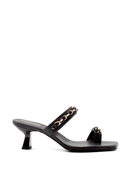  Donnarì Chain Strap Square Sandals - Black 
