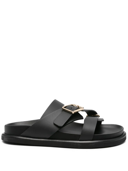 Donnarì Leather Sandals - Black 