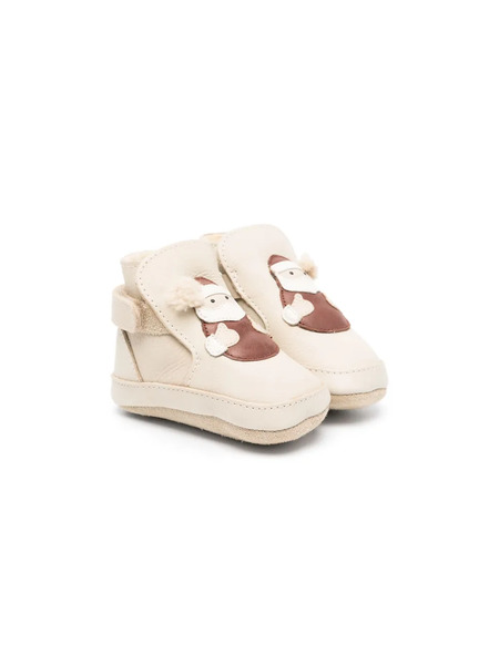  Donsje Appliqué-detail Leather Boots - Neutrals 