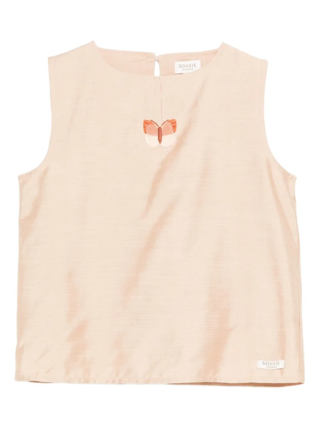  Donsje Butterfly-embellished Top - Neutrals 