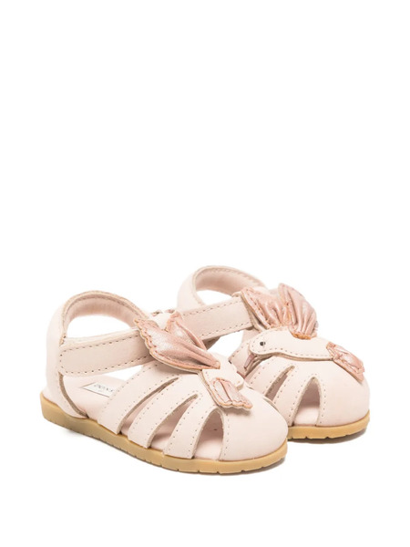  Donsje Cutout Leather Sandals - Pink 