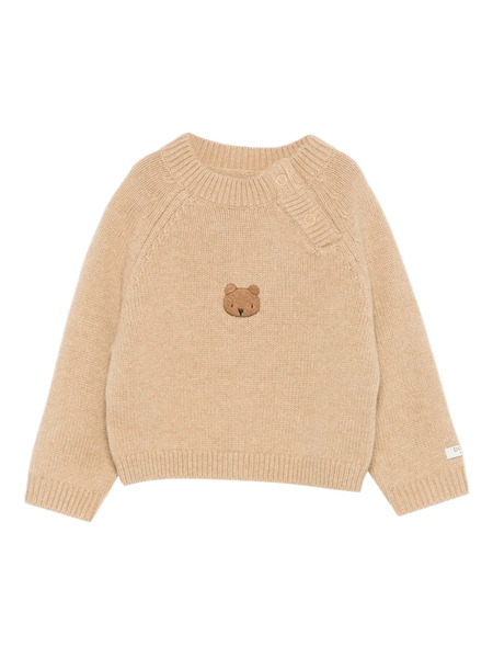  Donsje Embroidered-bear Sweater - Neutrals 