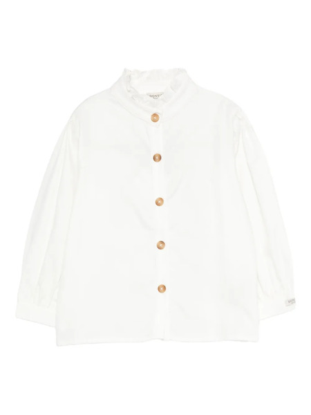  Donsje Fini Frill-neck Blouse - Neutrals 